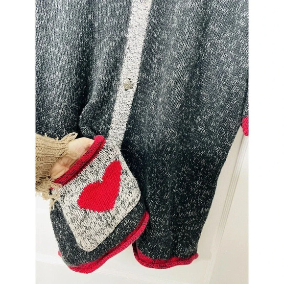 CST Studio Knit Sweater 2X Ramie Cotton Blend Heart Button Accent Stretch Womens - Picture 2 of 8